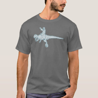 Camiseta do cavaleiro do dinossauro de Jesus