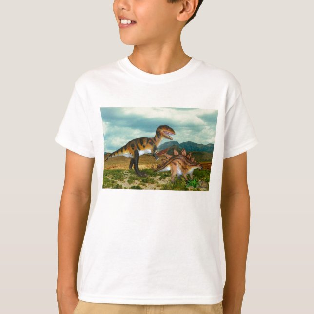 Camiseta do Ceratosaurus e do Stegosaurus (Frente)