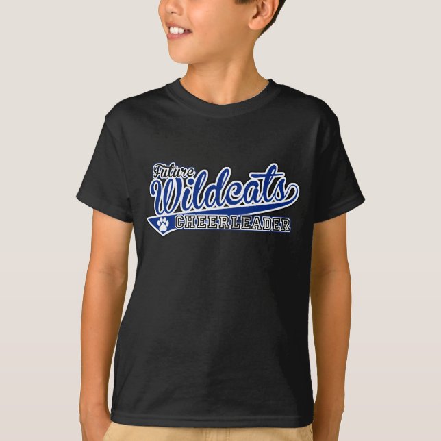 Camiseta Do cheerleader FUTURO dos Wildcats dos MIÚDOS T (Frente)