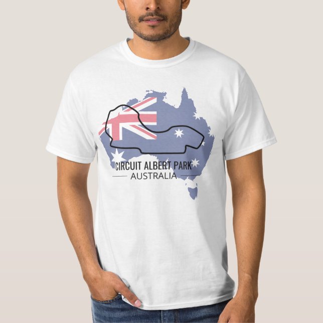 Camiseta do Circuito Albert Park para fãs de fórmu (Frente)