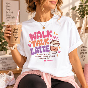 Camiseta do Clube de Caminhada Walk Talk Latte