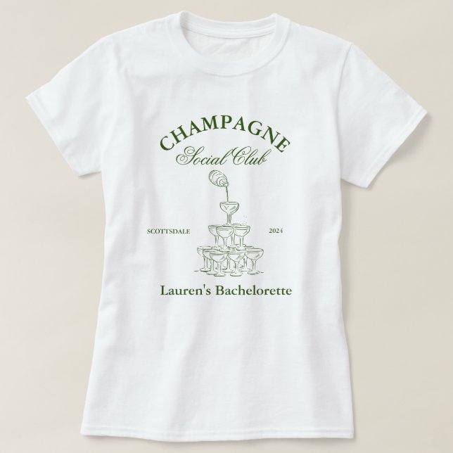 Camiseta do Clube Social da Bachelorette (Frente do Design)