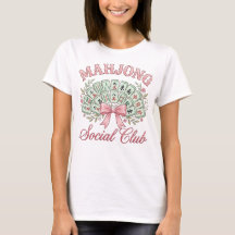 Camiseta do Clube Social de Mahjong Coquette com L