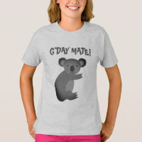 Camiseta do coala australiano G'Day Mate para cria