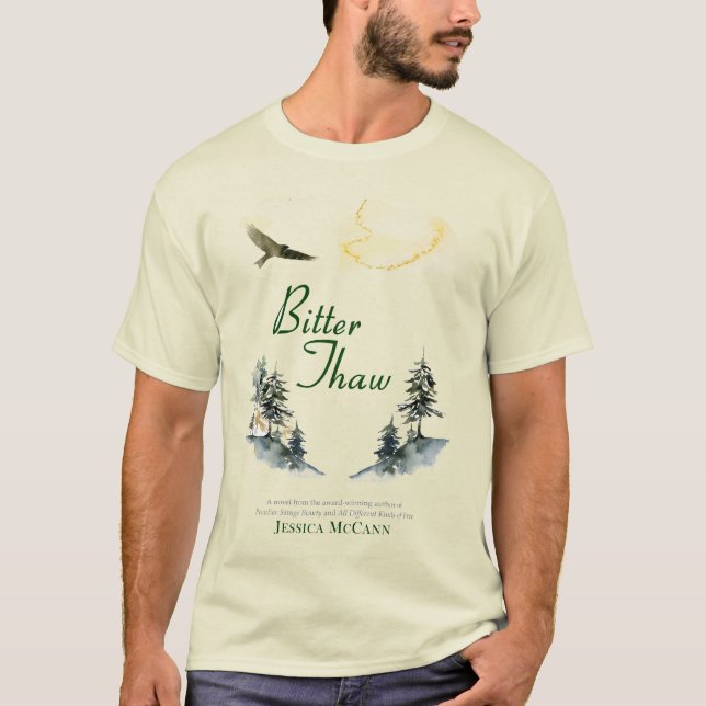 Camiseta do cobrir do livro "Bitter Thaw" (Frente)