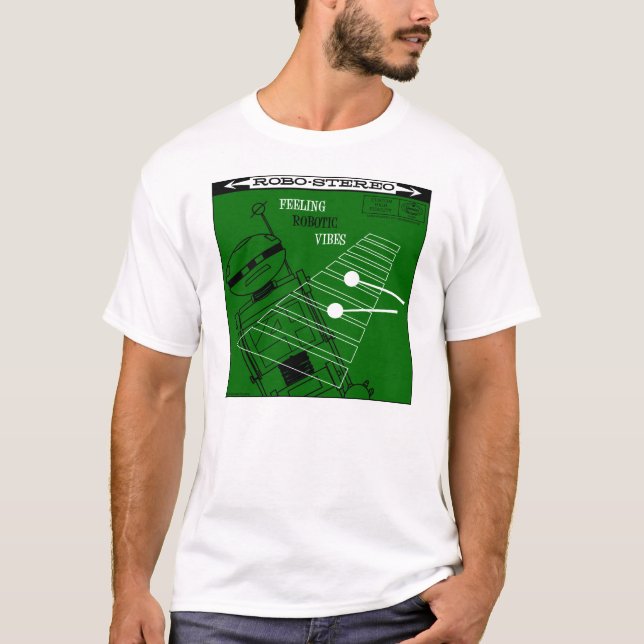Camiseta Do COBRIR ROBÓTICO de LP das IMPRESSÕES do lago (Frente)