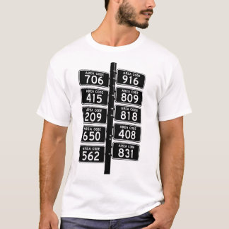 Camiseta do Código de Área da Califórnia