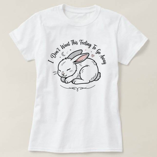  Camiseta do Coelho Sonolento | Este Coelho Fofo  (Frente do Design)