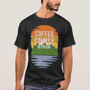Camiseta Do Condado De Café Georgia Vintage Sunset