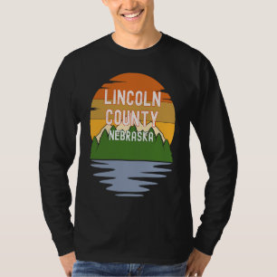 Camiseta Do Condado de Lincoln Nebraska Pôr do Sol Vintage