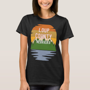 Camiseta Do Condado de Loup Nebraska Pôr do Sol Vintage