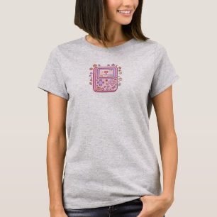 Camiseta do Console Portátil Retro Pastel Kawaii