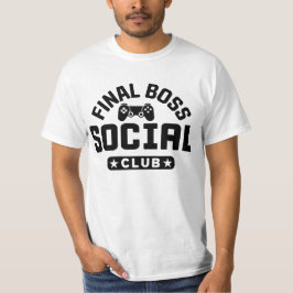 Camiseta do Controle de Jogo do Final Boss Social