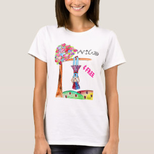 Camiseta Do coração LIVRE SELVAGEM da aguarela de Boho