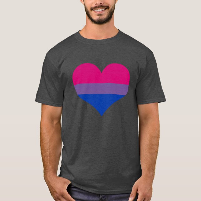 Camiseta do Coração Orgulho Bi (Frente)