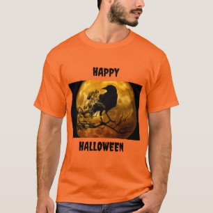 Camiseta do Corvo Feliz Dia das Bruxas