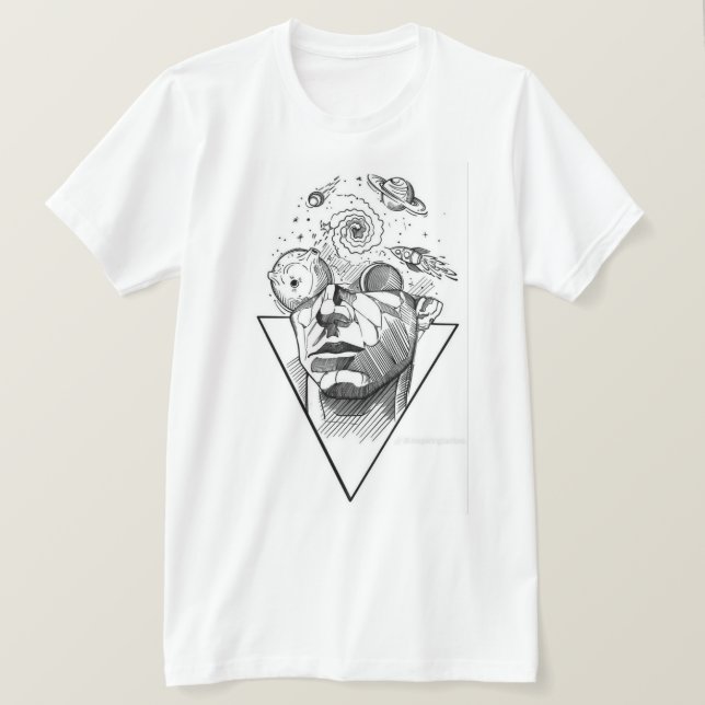 Camiseta do crânio da Madness - Roupa Gótica Escur (Frente do Design)