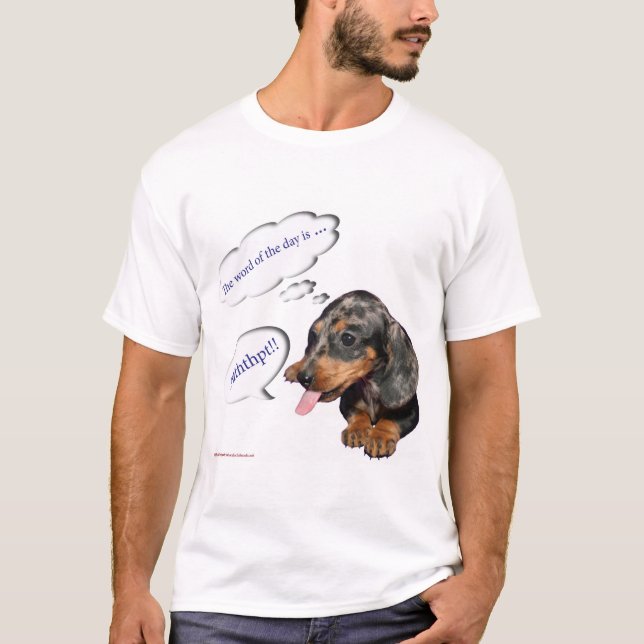 Camiseta Do "Dachshund da atitude filhote de cachorro" (Frente)