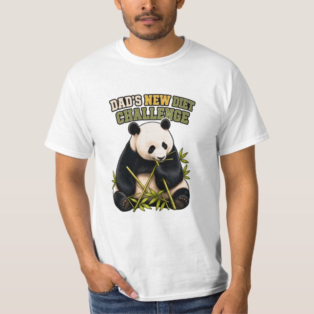 Camiseta do Desafio de Dieta do Panda Engraçado do (Frente)
