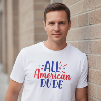 Camiseta do Dia 4 de Julho do Cara Americano