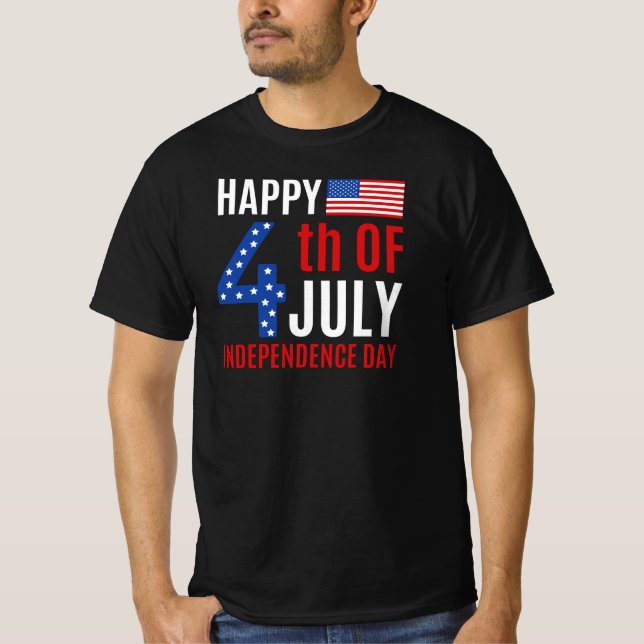 Camiseta do Dia da Independência 4 de Julho (Frente)