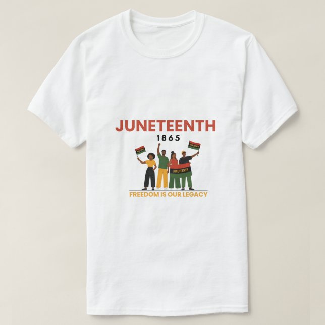 Camiseta do Dia da Liberdade Juneteenth | Afro-Ame (Frente do Design)