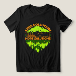 Camiseta do Dia da Terra Menos Poluição Mais Soluç