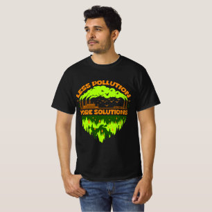 Camiseta do Dia da Terra Menos Poluição Mais Soluç