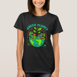 Camiseta do Dia da Terra Planeta Verde