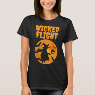 Camiseta do Dia das Bruxas - Bruxa Voadora com