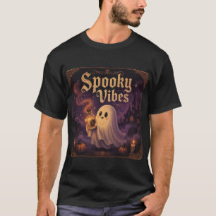 Camiseta do Dia das Bruxas com Fantasminha Fofinho