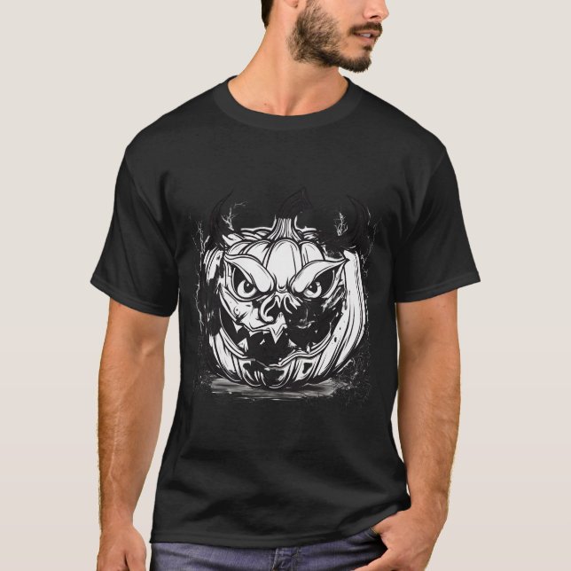 Camiseta do Dia das Bruxas da Bomba - Spooky e Cre (Frente)