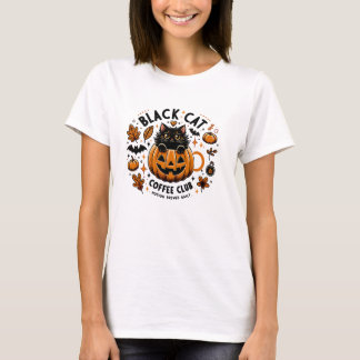 Camiseta do Dia das Bruxas do Clube do Café de Gat
