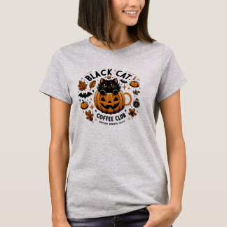 Camiseta do Dia das Bruxas do Clube do Café de Gat
