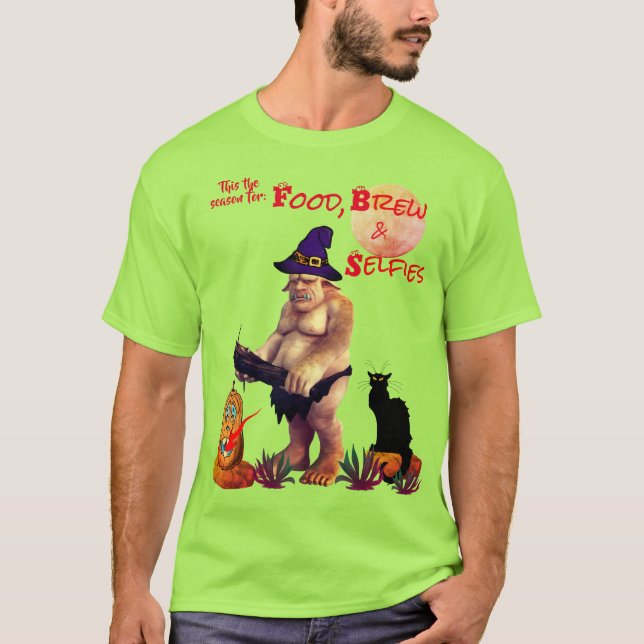Camiseta do Dia das Bruxas do Homem Selvagem (Frente)
