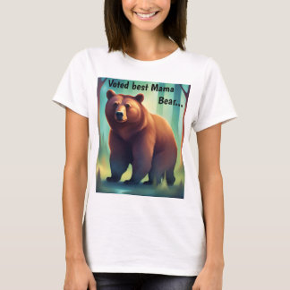 Camiseta do Dia das Mães "Best Mama Bear"