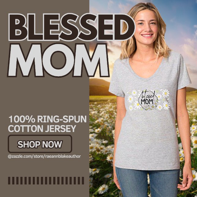 Camiseta do Dia das Mães "Mãe Abencoada" (Criador carregado)