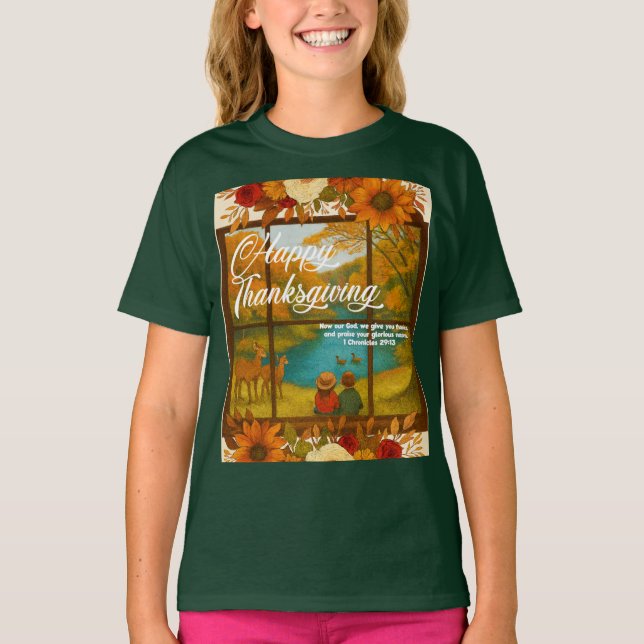 Camiseta do Dia de Ação de Graças (Frente)
