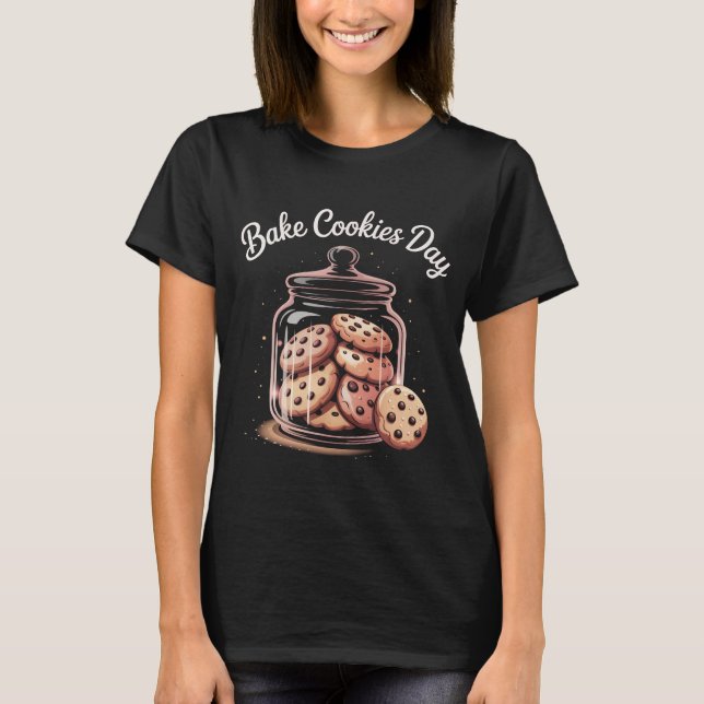 Camiseta do Dia de Assar Biscoitos, Natal Divertid (Frente)
