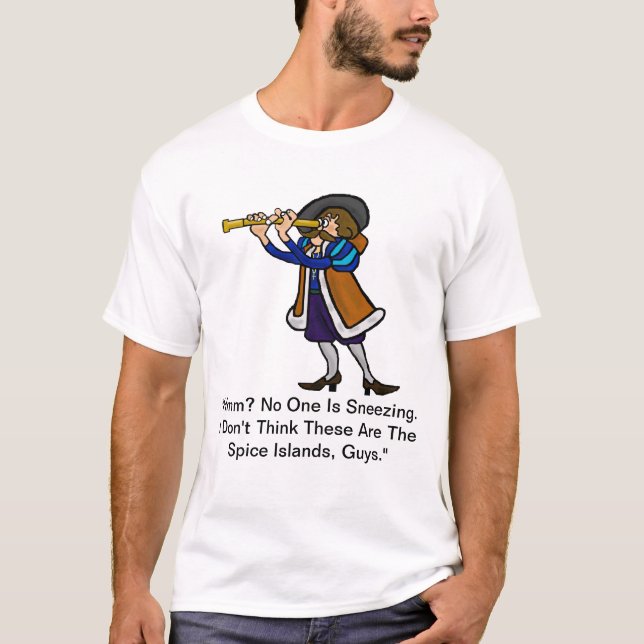 Camiseta do dia de Colombo - Ilhas Especiais? (Frente)