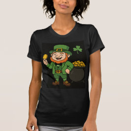 Camiseta do Dia de São Patrício com Leprechaun e C