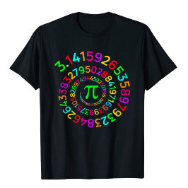 Camiseta do Dia do Pi Espiral Design de matemática