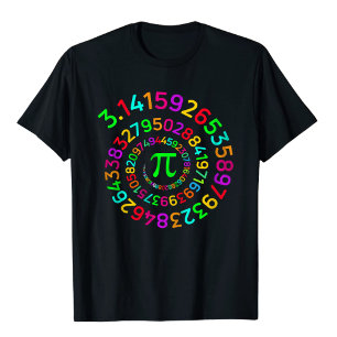 Camiseta do Dia do Pi Espiral Design de matemática