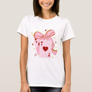 Camiseta do Dia dos Namorados com Cartas de Baralh