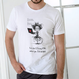 Camiseta do Dia dos Namorados de Humor Nerd – Text