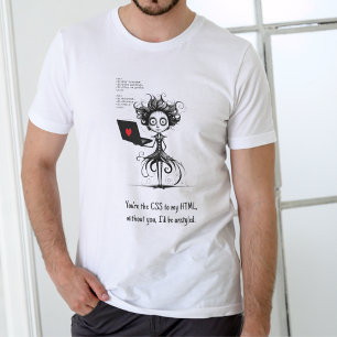 Camiseta do Dia dos Namorados de Humor Nerd – Text