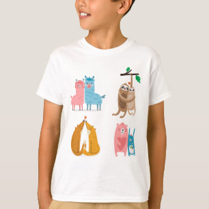 Camiseta do Dia dos Namorados do Casal de Animais