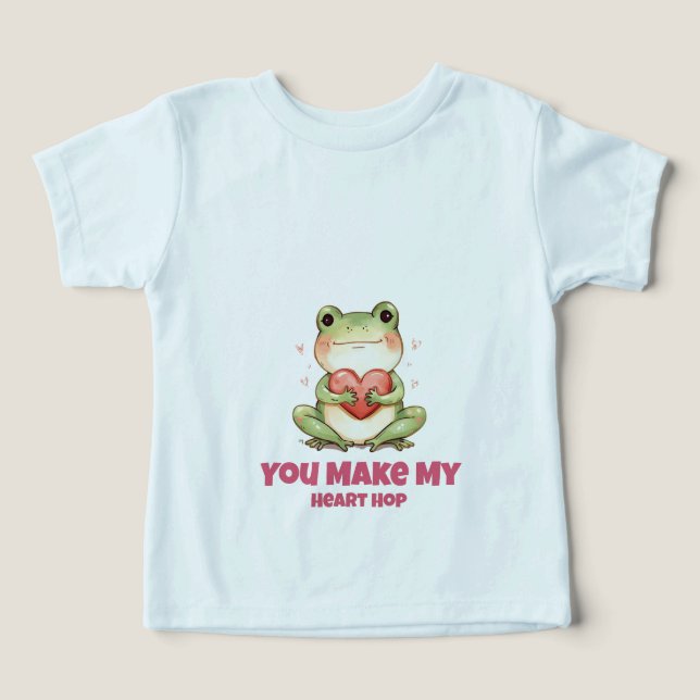 Camiseta do Dia dos Namorados do Sapo Fofo (Design frontal)