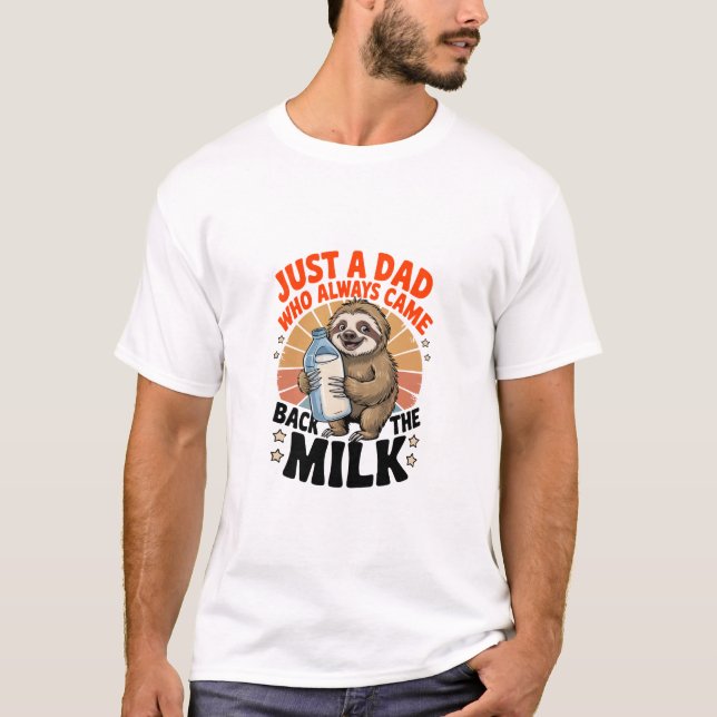camiseta do dia dos pais com bicho-preguiça (Frente)