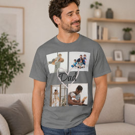 Camiseta do Dia dos Pais com Foto & Texto Personal
